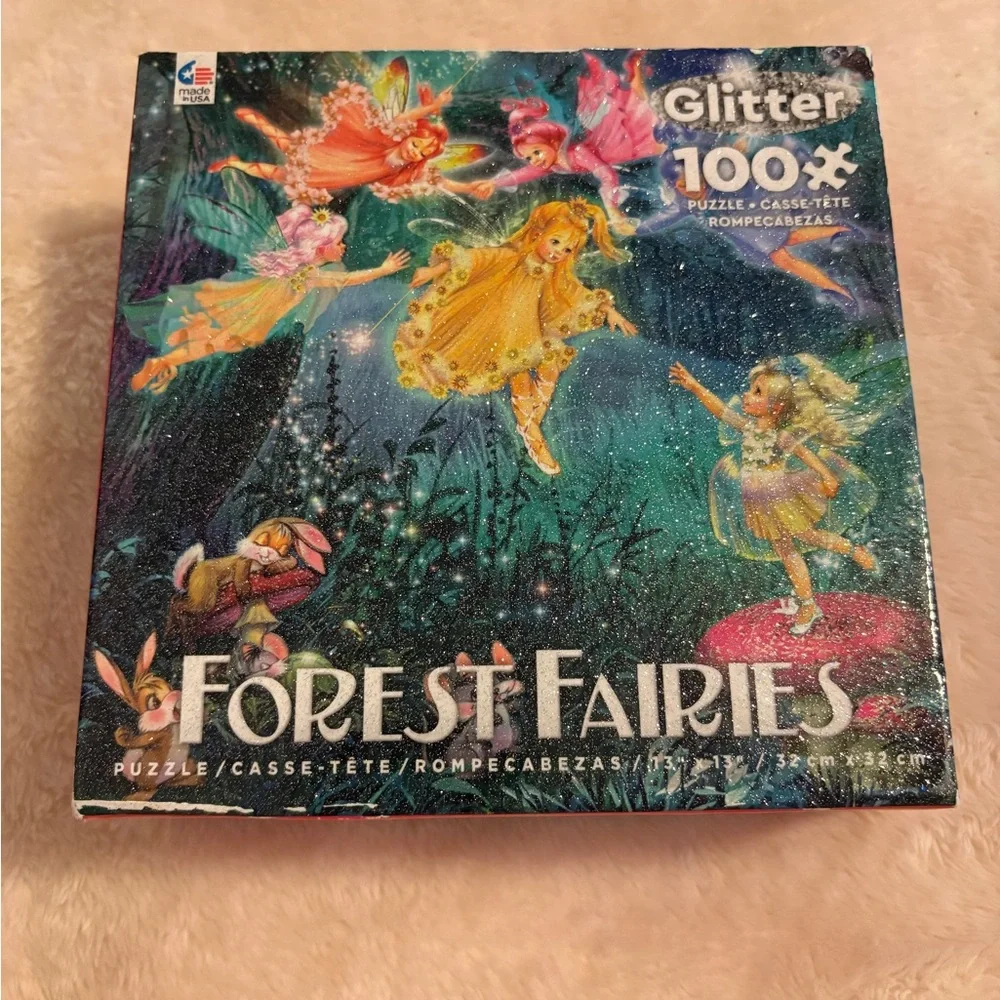 Forest Fairies Glitter Puzzle - 100 Pieces